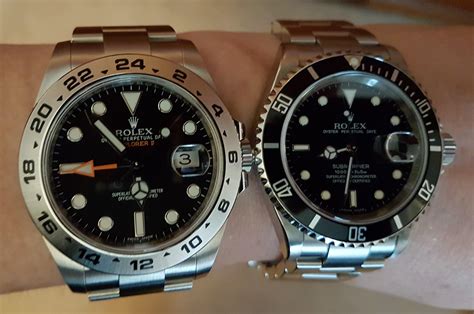 rolex submariner vs explorer ii difference between